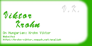 viktor krohn business card